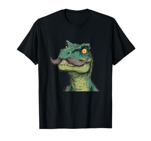 Dinosaurier Schnurrbart Look für Jungen und Mädchen T-Shirt Dinosaurier Schnurrbart Look für Jungen und Mädchen T-Shirt von Mustache Beard Dinosaur Outfit