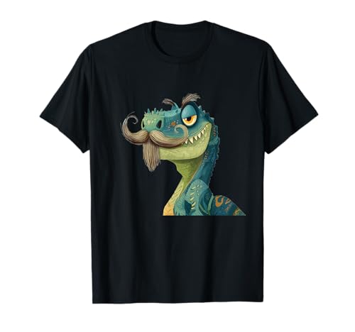 Lustiger Dinosaurier mit Schnurrbart Bart für Jungen und Mädchen T-Shirt Lustiger Dinosaurier mit Schnurrbart Bart für Jungen und Mädchen T-Shirt von Mustache Beard Dinosaur Outfit