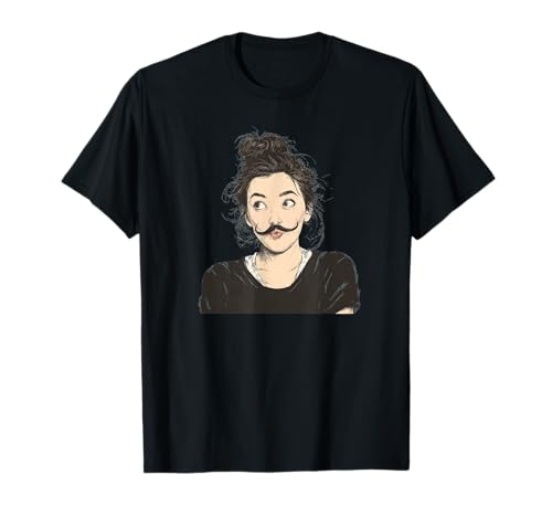 Lustiger Mädchen-Look mit Schnurrbart für Erwachsene und Kinder T-Shirt von Mustache Beard Girl Outfit