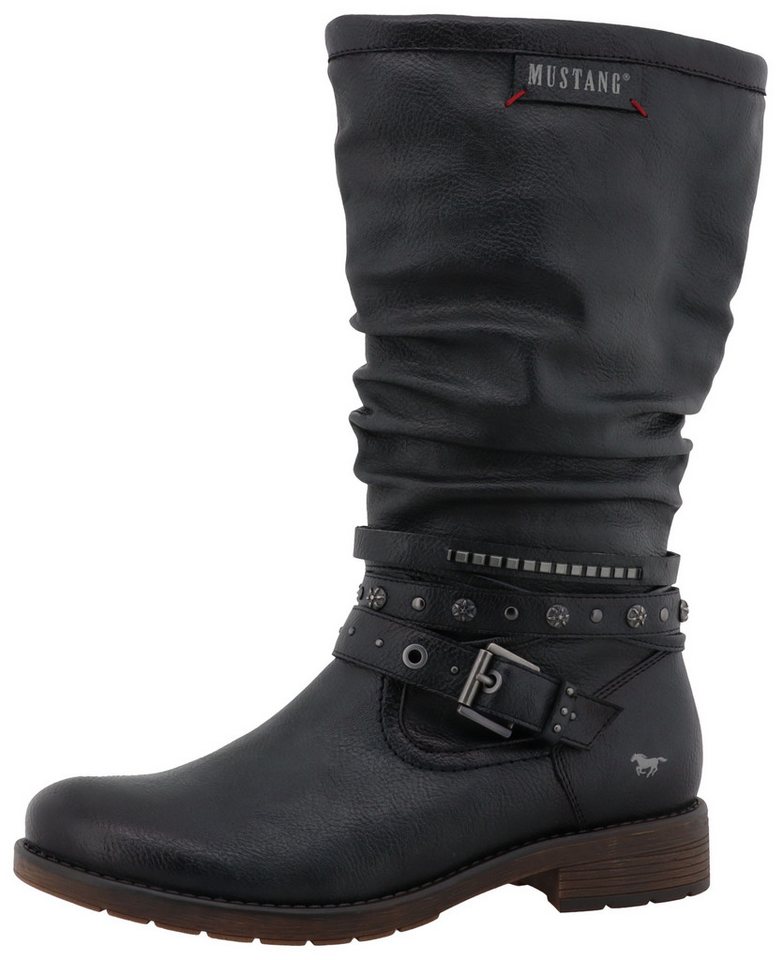 Mustang Shoes Elfi Winterstiefel Stiefel mit Zierriemchen und Blockabsatz Mustang Shoes Elfi Winterstiefel Stiefel mit Zierriemchen und Blockabsatz von Mustang Shoes