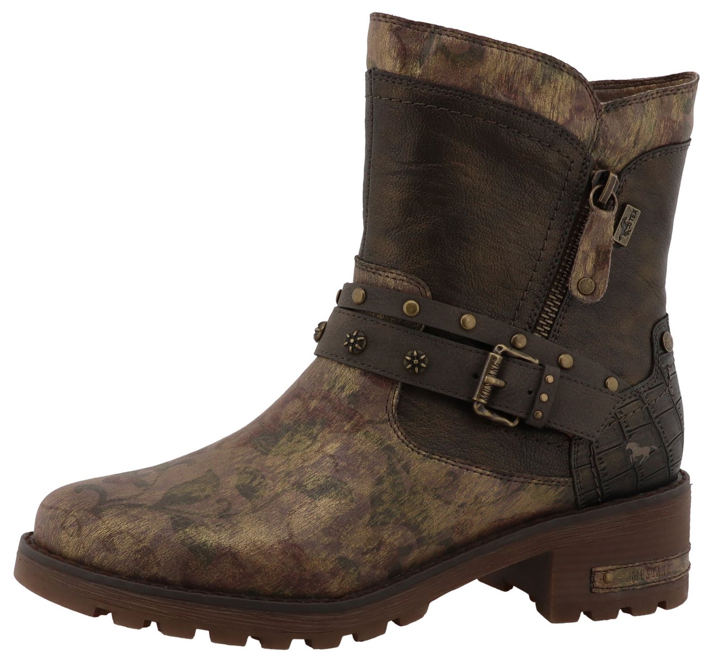 Mustang Shoes Haukea Winterboots Biker Boots mit Blockabsatz von Mustang Shoes