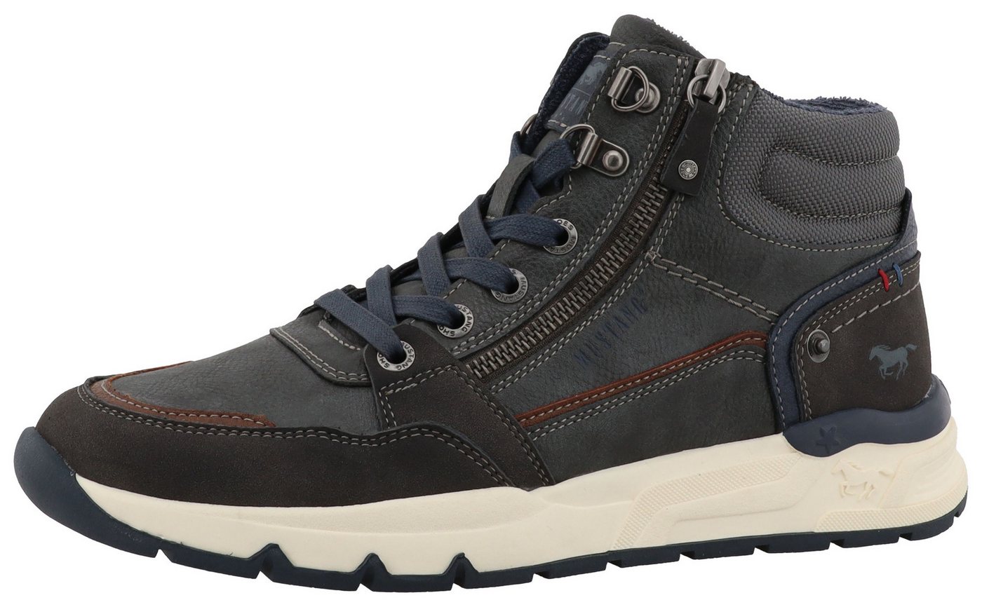 Mustang Shoes Mart Sneaker High Top Sneaker, Schnürboots mit Reißverschluss von Mustang Shoes