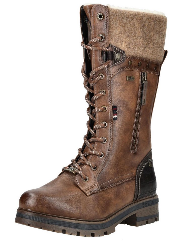 Mustang Shoes Mustang Shoes Stiefel Lederimitat/Textil Schnürstiefel von Mustang Shoes