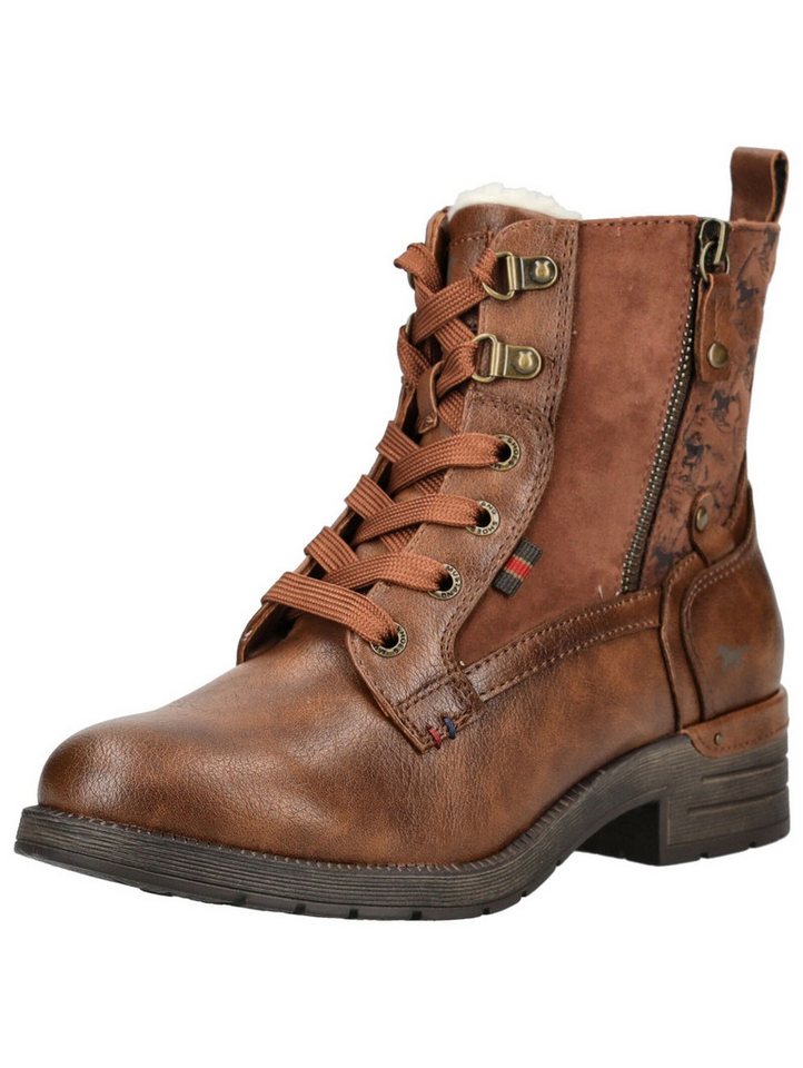 Mustang Shoes Mustang Shoes Stiefelette Lederimitat/Textil Schnürstiefelette von Mustang Shoes