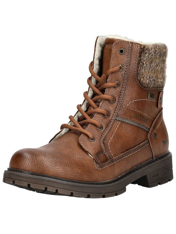Mustang Shoes Mustang Shoes Stiefelette Lederimitat/Textil Schnürstiefelette von Mustang Shoes