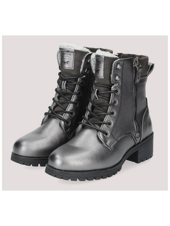Mustang Shoes Mustang Shoes Stiefelette Lederimitat Schnürstiefelette von Mustang Shoes