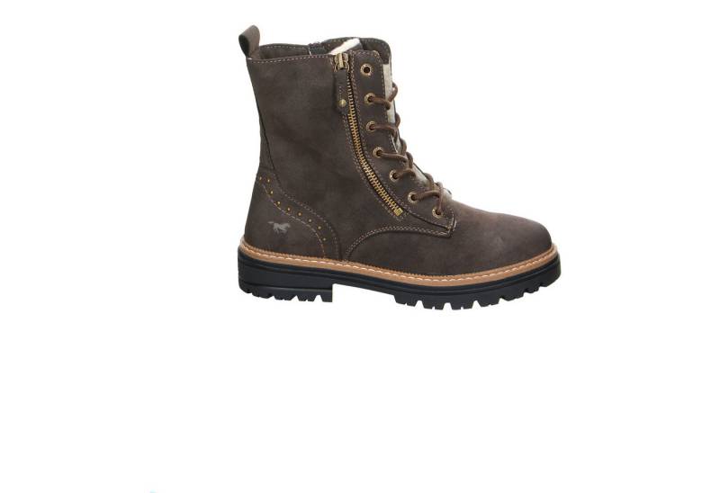 Mustang Shoes Mustang Velour Schnürstiefelette braun Stiefelette von Mustang Shoes