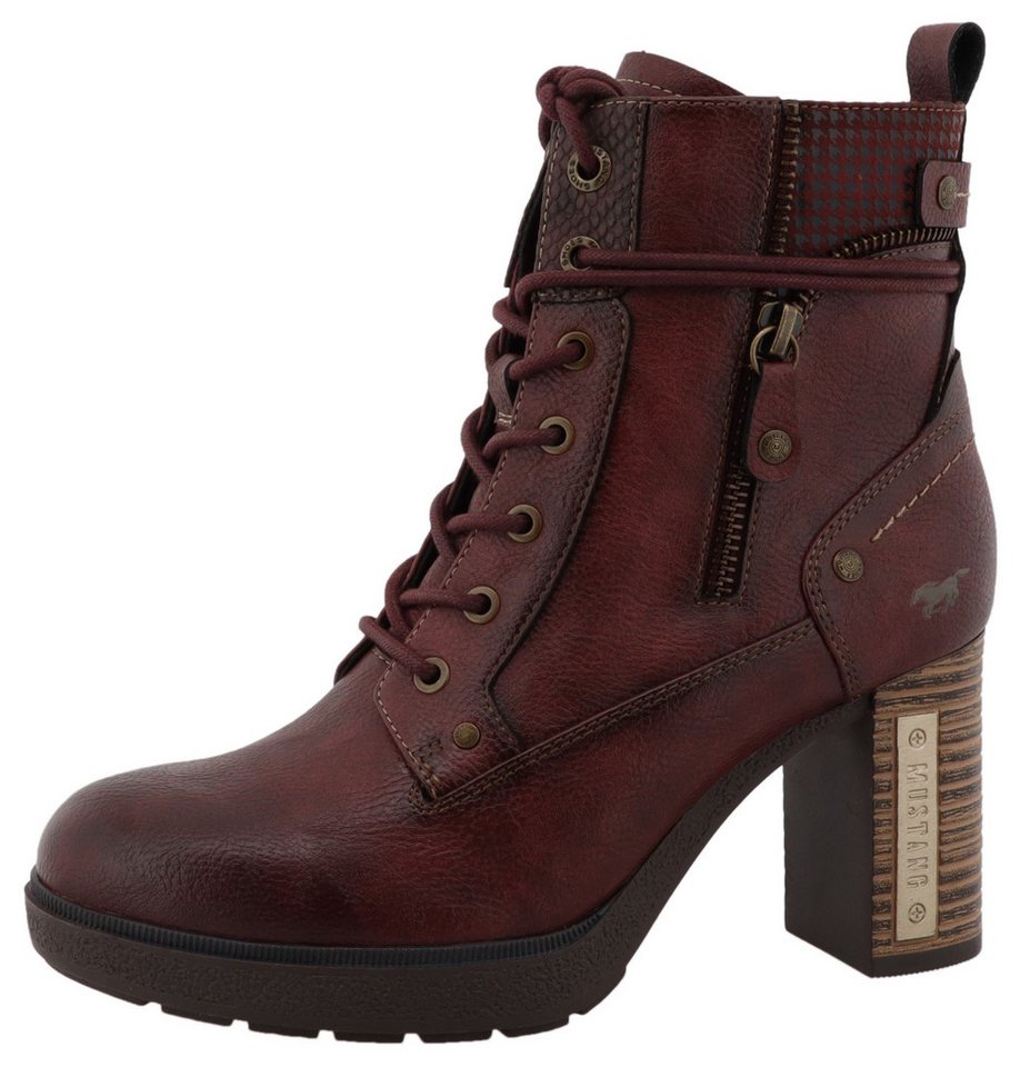 Mustang Shoes Nana Winterstiefelette Schnürstiefelette mit wärmendem Textilfutter von Mustang Shoes