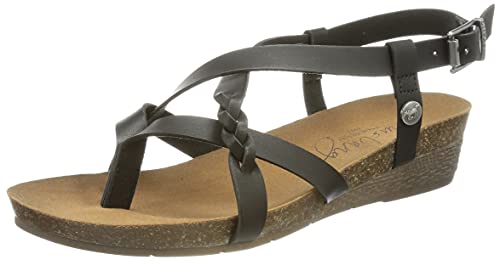 MUSTANG Damen 1391-801 Keilsandale, schwarz, 37 EU von Mustang