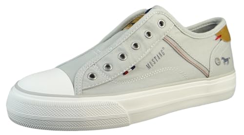 MUSTANG Damen Slipper Canvas Sneaker Freizeitschuh 1272-402, Größe:41 EU, Farbe:Grau von MUSTANG