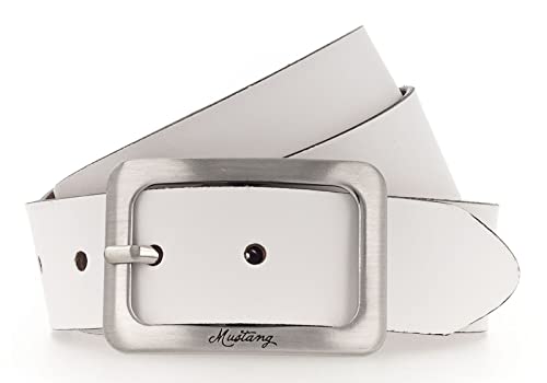 MUSTANG Woman´s Leather Belt 3.5 W110 White von Mustang