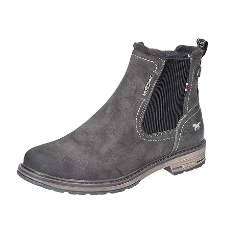 Mustang Herren Stiefel Grau gefüttert, Schuhgröße:EUR 48 von Mustang