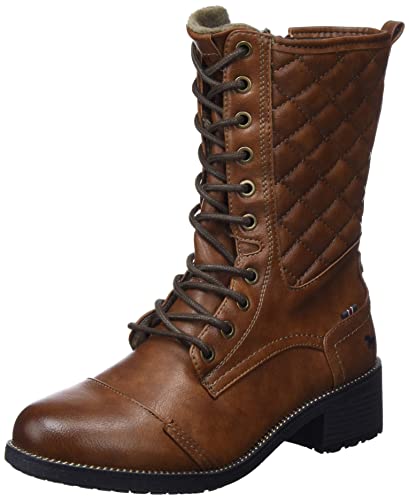 MUSTANG Damen Schnuer-Stiefelette, Cognac, 38 EU von MUSTANG