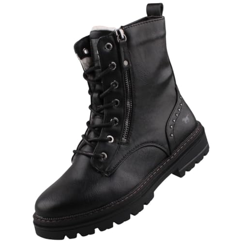 MUSTANG Damen Stiefelette gefüttert Schwarz EU 40 von MUSTANG