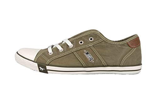 Mustang Damen Canvas Sneaker Khaki/Grün, Schuhgröße:EUR 45 von Mustang