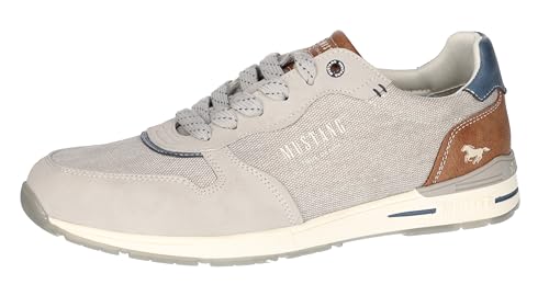Mustang Herren 4154-319 Schnuerhalbschuh, hellgrau, 44 EU von MUSTANG