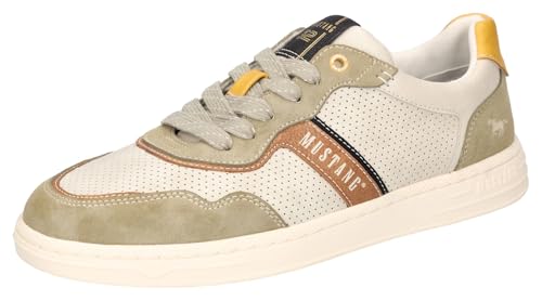 Mustang Herren 4204-306 Schnuerhalbschuh, Khaki/Ivory, 44 EU von Mustang