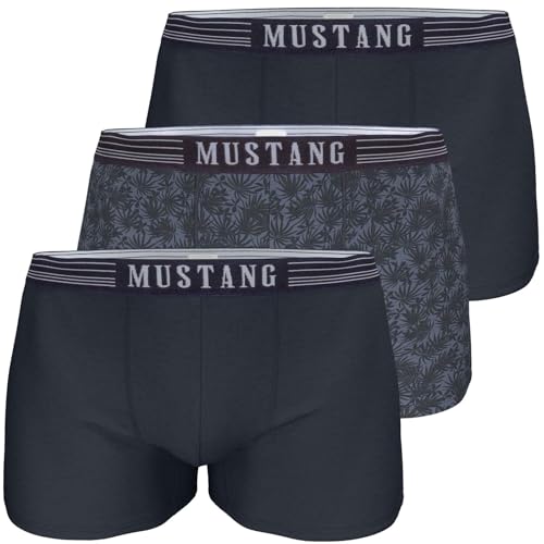 MUSTANG Herren Boxershorts Retropants 3er-Pack, Größe:XXL, Farbe:Navy Bambus von MUSTANG