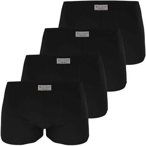 MUSTANG Herren Boxershorts schwarz Retropants im 4er Vorteilspack von MUSTANG