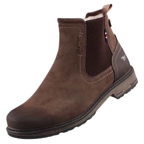 Mustang Herren Stiefel Braun gefüttert, Schuhgröße:EUR 47 von Mustang