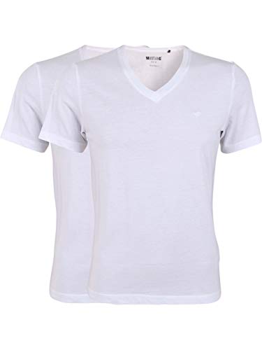 MUSTANG Herren 2-Pack V-Neck 1006170 T-Shirt, 2045, M (2er Pack) von MUSTANG
