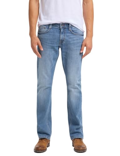 Mustang Jeans Herren Stretch Oregon Bootcut Jeanshose Hose Denim, Länge:32L, Farbe:Light Blue Denim (202), Weite:44W von MUSTANG