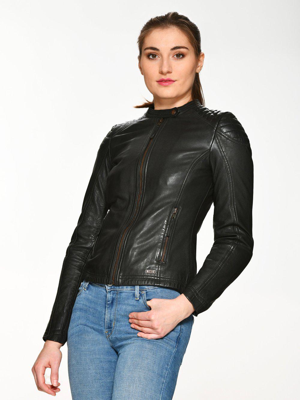 Mustang Lederjacke Damen, schwarz von Mustang