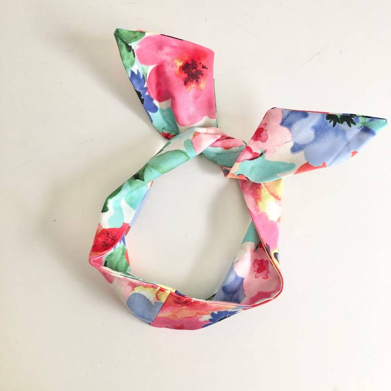Floral Baumwolldraht Haarband Breite Handgemachte Haar Wrap von MustardMonday