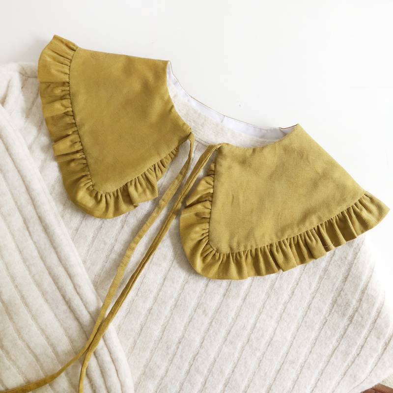 Abnehmbarer Cord Frill Kragen Baumwoll Kragen, Handgefertigt in Großbritannien von MustardMonday