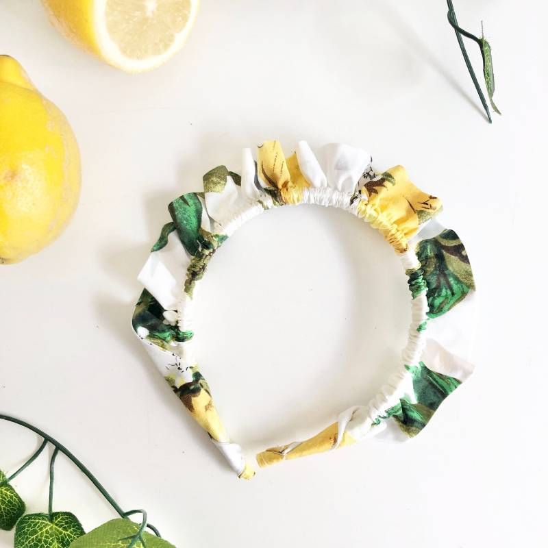 Zitronen Muster Haarreif Handgemachter Haarreif Aus Baumwolle von MustardMonday
