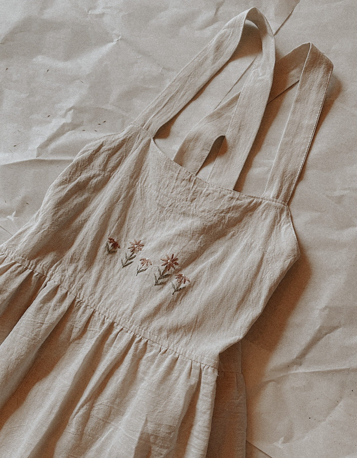 Blumen Bestickte Schürze/Gartenschürze von MustardThread