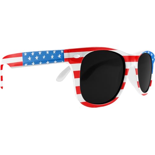 Mustavo Sonnenbrille mit USA-Flagge und Sternen und Streifen, UV400-Schutz, Uni, für Ihn, Sonnenbrille für Damen, mehrfarbig von Mustavo