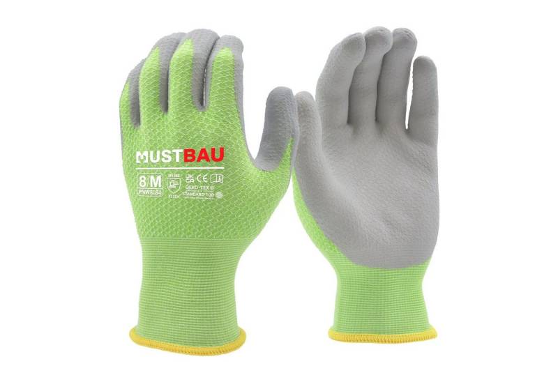 Mustbau Arbeitshandschuhe 12/6/3 Pack,Gartenhandschuhe Montagehandschuhe von Mustbau