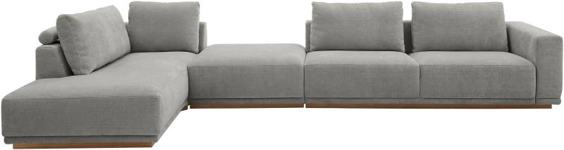 Musterring Wohnlandschaft Anreihsofa mit Armlehne rechts, Eckteil links mit Kissen & Hocker von Musterring