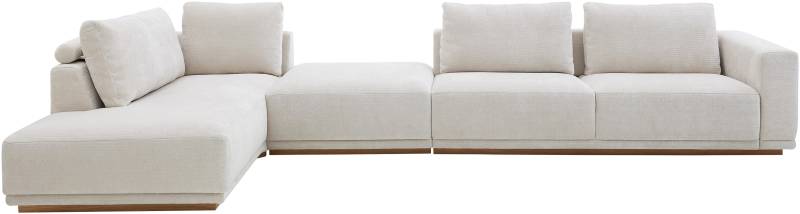Musterring Wohnlandschaft Anreihsofa mit Armlehne rechts, Eckteil links mit Kissen & Hocker von Musterring