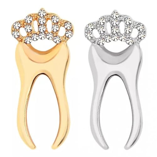 Krone Zahn Brosche Für Frauen Kleid Zahnarzt Jacken Anstecknadeln Metall Abzeichen Krankenschwester Schmuck Geschenk von Muteitt