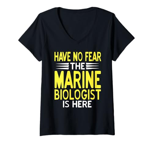 Damen Keine Angst Meeresbiologe Ist Jetzt Da T-Shirt mit V-Ausschnitt Damen Keine Angst Meeresbiologe Ist Jetzt Da T-Shirt mit V-Ausschnitt von Mutig Lustig Wissenschaft Ozean Natur