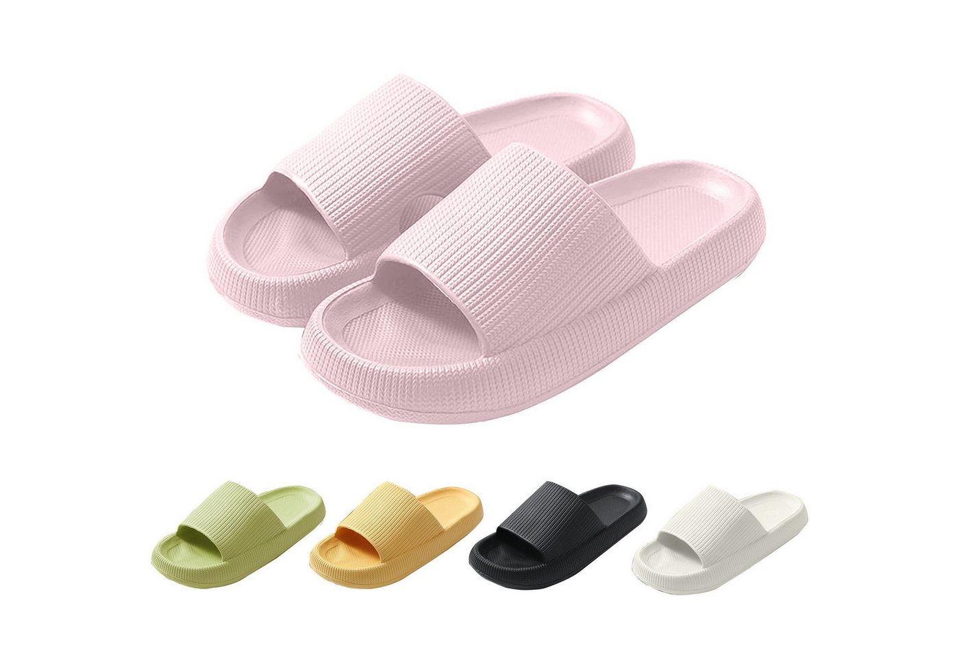 Mutig Badeschuhe Herren Damen,Original EVA Badeschlappen,weich & bequem Hüttenschuhe (Besonders weiches Material mit rutschfester Sohle,Bequem zu tragen, Wolkenweiches Tragegefühl,Slippers für Badezimmer,Perfekte Wahl) Hüttenschuhe Damen Herren Duschpantoffeln Casual Hausschuhe Hausschuh von Mutig