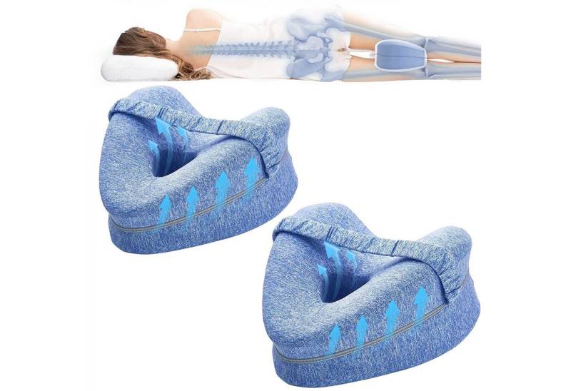 Mutig Balancekissen Kniekissen für Seitenschläfer,2 Stück Ergonomisches Lagerungskissen, Memory-Schaum für Rücken-/Hüft-/Gelenk- und Ischiasschmerzlinderung von Mutig