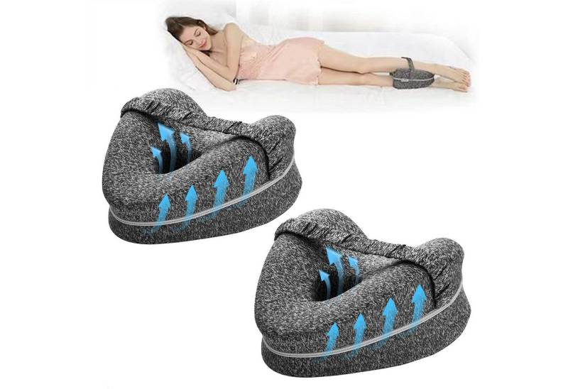 Mutig Balancekissen Kniekissen für Seitenschläfer,2 Stück Ergonomisches Lagerungskissen, Memory-Schaum für Rücken-/Hüft-/Gelenk- und Ischiasschmerzlinderung von Mutig