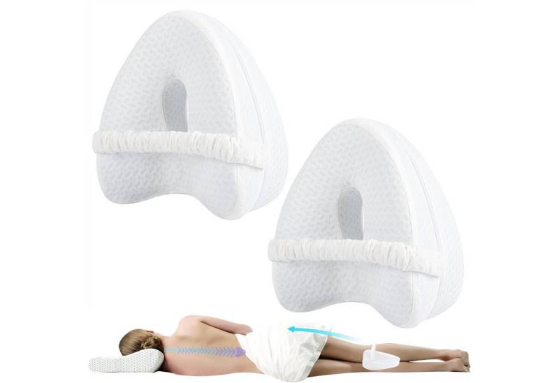 Mutig Balancekissen Kniekissen für Seitenschläfer 2 Stück,Ergonomisches Lagerungskissen, Memory-Schaum für Rücken-/Hüft-/Gelenk- und Ischiasschmerzlinderung von Mutig