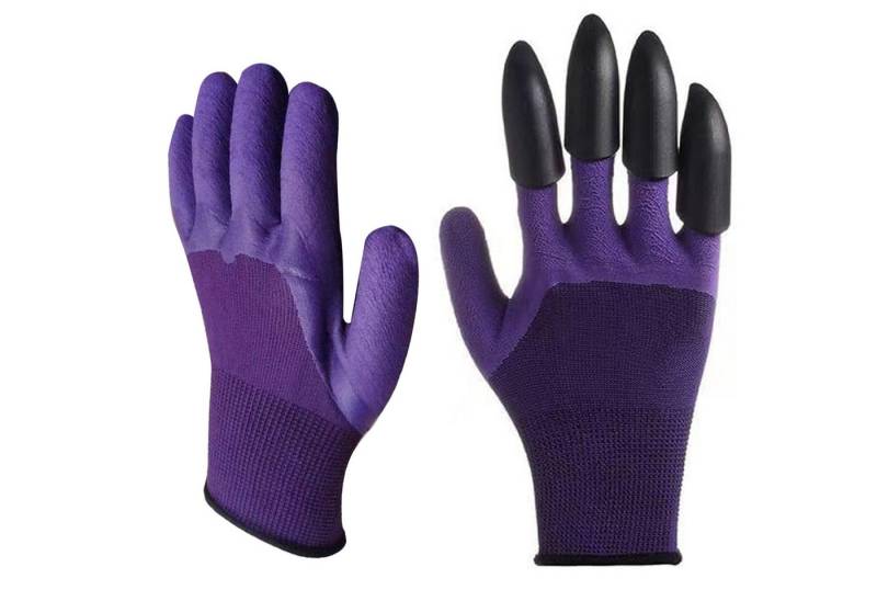 Mutig Gartenhandschuhe Gartenhandschuhe mit Krallen, Handschuhe zum Graben (Wasserdicht Dornenfeste Handschuhe, Grab Handschuhe Gartenarbeit, Dornenfeste Gartenhandschuhe,Garten Handschuhe mit 4 Krallen) für Graben, Garten handschuhe zum Graben und Pflanzen, Gartengeräte von Mutig