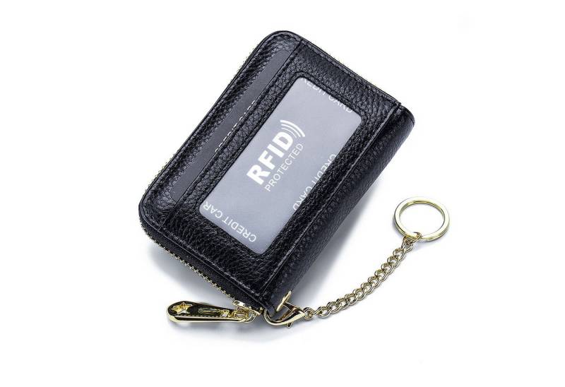 Mutig Kartenetui Kreditkartenetui für Damen und Herren,RFID Schutz,Schlüsselanhänger (Reißverschlussetui mit 10 Kartenfächern, 2 breiten Geldscheinfächern, Kartenetui, Kreditkarten, Geldscheine, Card Holder Wallet), Visitenkartenetui mit Ausweisfenster von Mutig