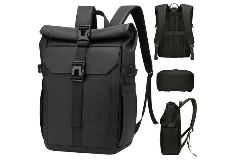 Mutig Laptoprucksack Rolltop Rucksack für Damen und Herren, Wasserdicht (16 Zoll Laptop Rucksack, großer Reise Rucksack, Daypack, Backpack, Wanderrucksack für Uni, Arbeit, Fahrrad, Reisen und Wandern) von Mutig