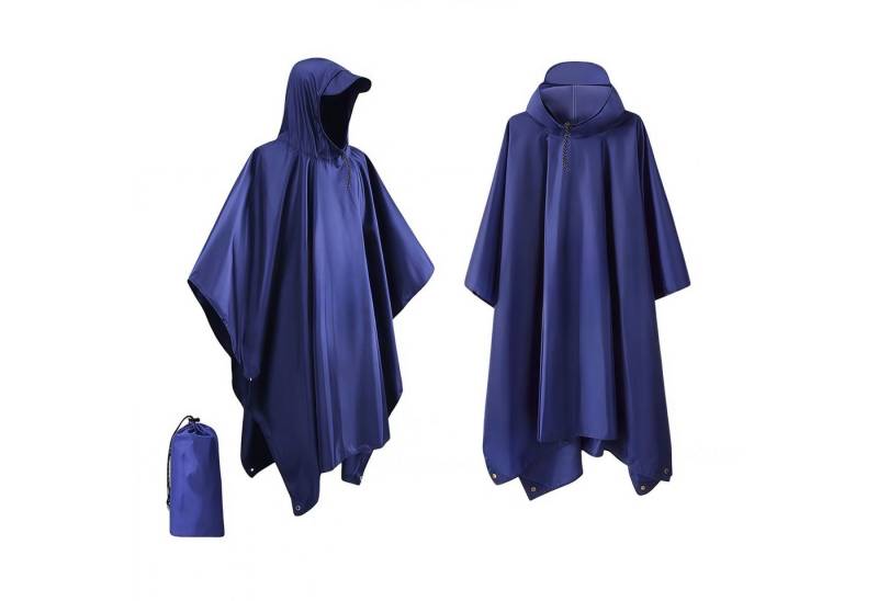 Mutig Regenmantel Regenponcho Fahrrad, Leicht Wasserdicht Regenponcho für Damen & Herren (für Camping Wandern Hikking, Atmungsaktive 3in1 Regencape, Mehrzweck Regenjacke mit Kapuze Faltbare Tasche) von Mutig