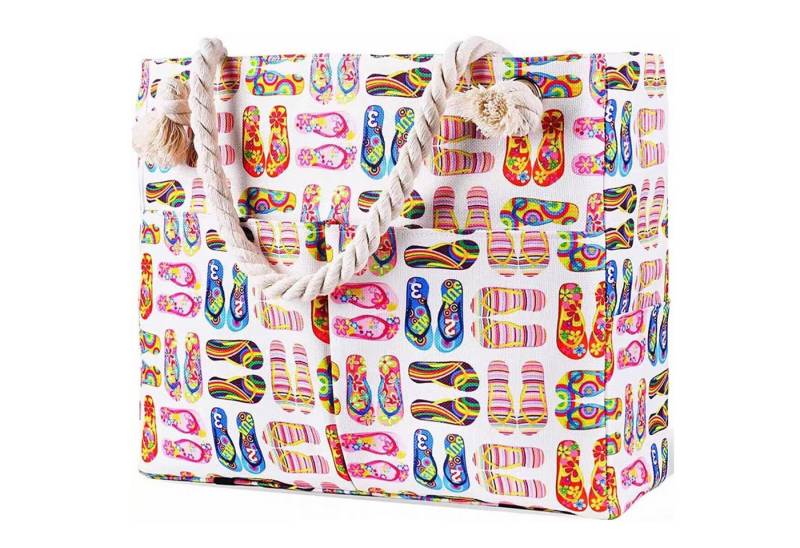 Mutig Strandtasche Badetasche XXL Familie, Groß Strandtasche mit Reißverschluss (Wasserdicht Sanddicht, Handtasche Umhängetasche Damen, Faltbar, Ultraleicht Badetasche, beach bag, strand tasche), für Urlaub Reisen Fitnessstudio Picknick und Training von Mutig