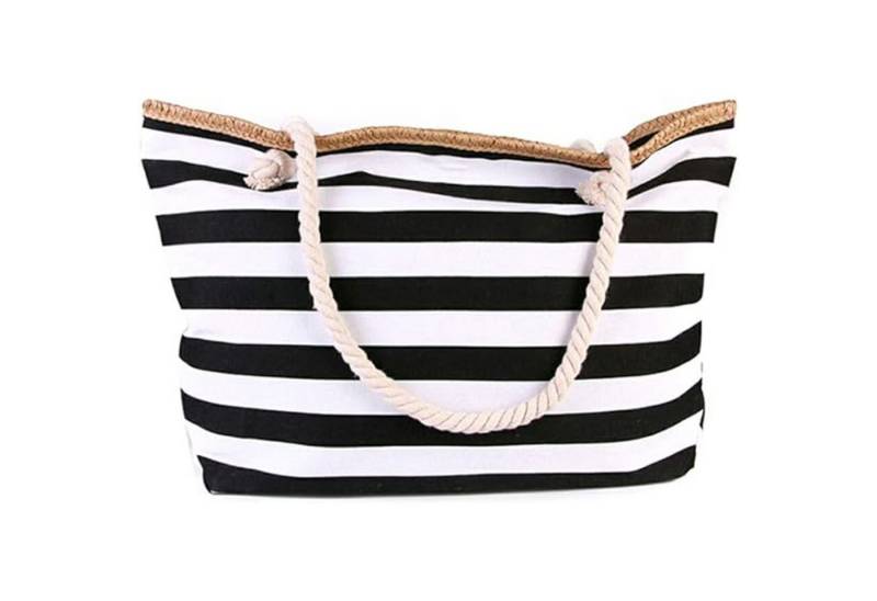 Mutig Strandtasche Große Strandtasche mit Reißverschluss XXL Familie Beach Tote Bag (Große Shopper Damen Sporttasche Schultertasche, Faltbar Umhängetasche, Tragetasche, Shopping Bag, Reisetasche), für strand,poolparty,fitnessstudio,picknick,grillen, camping, roadtrip von Mutig