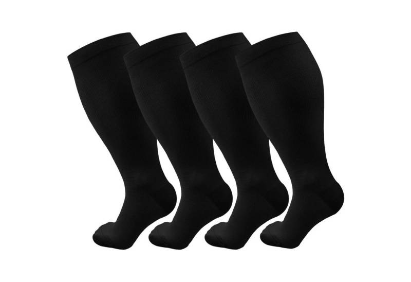 Mutig Kompressionsstrümpfe 4 Paar Kompressionsstrümpfe, Kompressionssocken Damen und Herren (Übergröße Stützstrümpfe Stützkniestrümpfe, 15-25mmHg Reisestrümpfe Thrombosestrümpfe) für Sport Laufen Flugreisen Reise Radfahren von Mutig