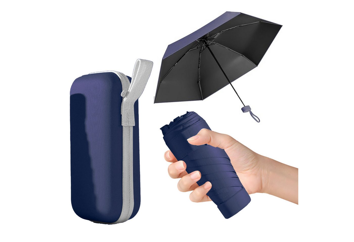 Mutig Taschenregenschirm Regenschirm,Mini Regenschirm,Taschenschirme,Kompakter Regenschirm, Mini Faltbarer Reise Regenschirm Klein Mit Etui, Uv-Regenschirm von Mutig