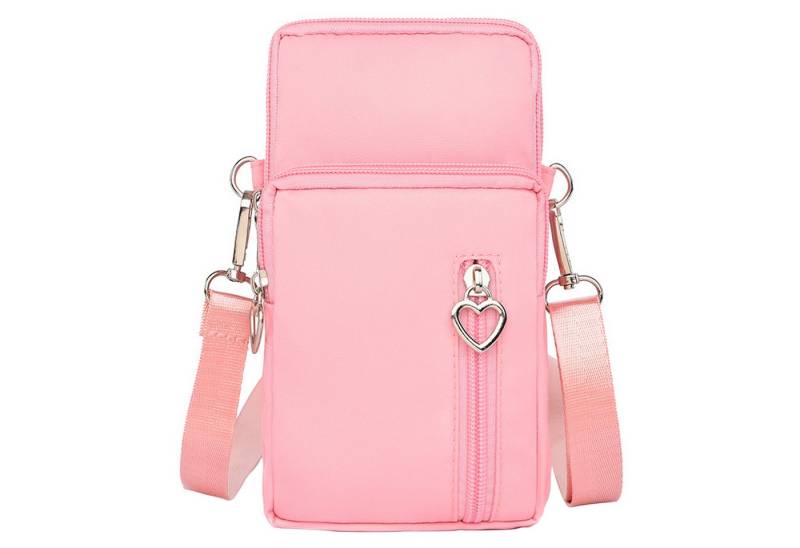 Mutig Umhängetasche Handy Umhängetasche Damen, Handytasche zum Umhängen (Mini Crossbody, Nylon Kleine Umhängetasche mit Kopfhörer Eingang, Verstellbar Schultergurt, multifunktionale Handytasche), Schultertasche zum Umhängen mit breitem Schultergurt und 3 Fächern von Mutig